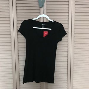 SWS long black v-neck